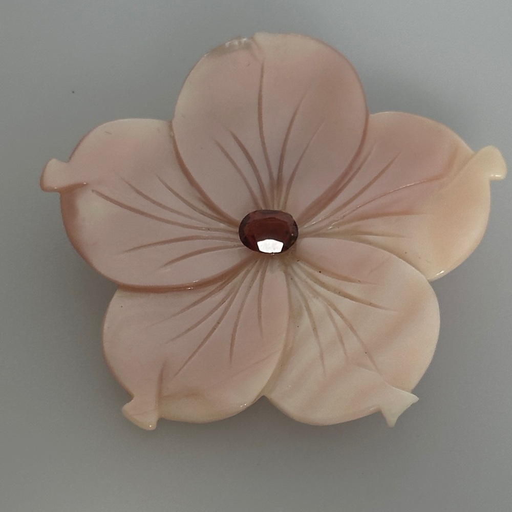 Pearls Garnet Brooch and pendant